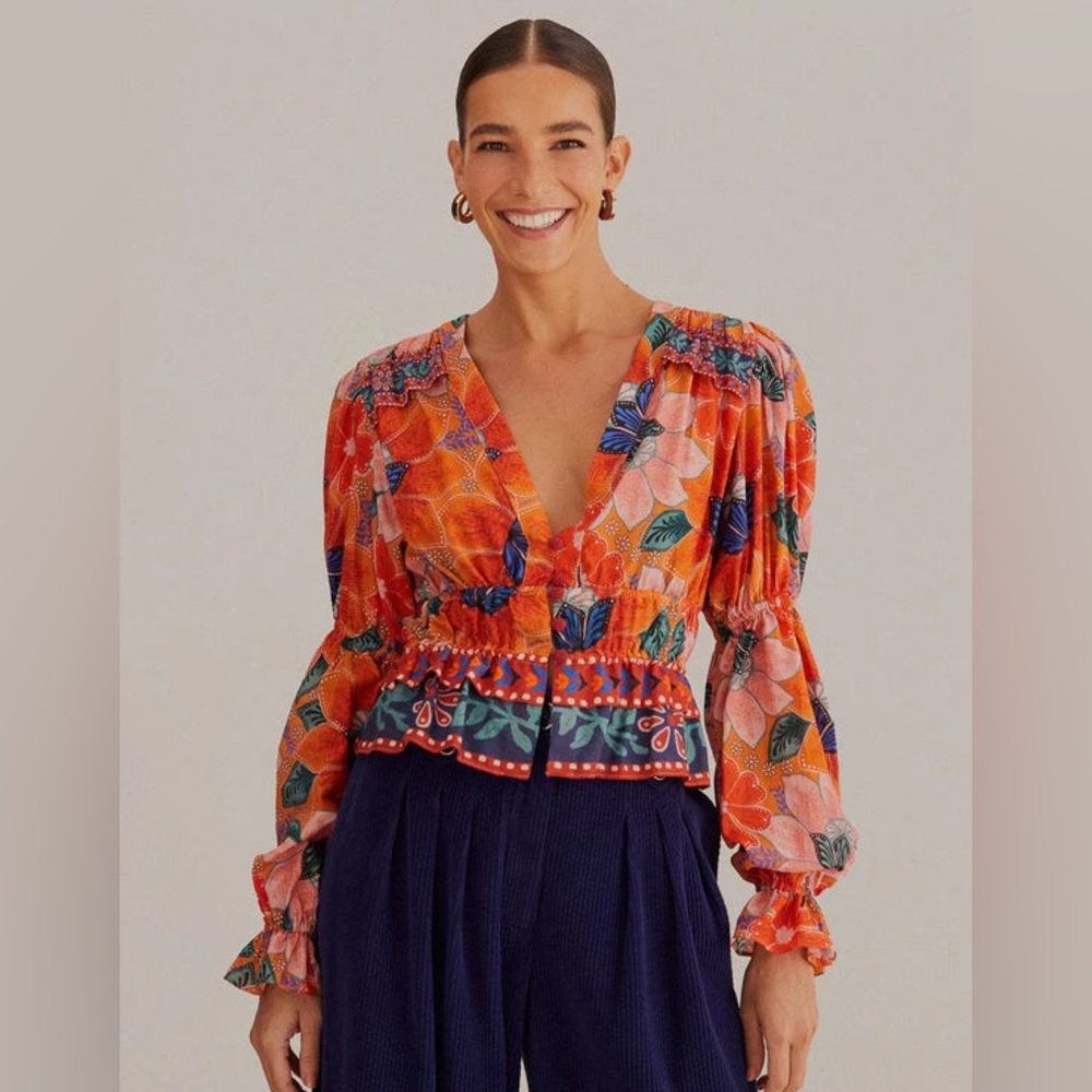 Farm Rio V-Neck Blouse